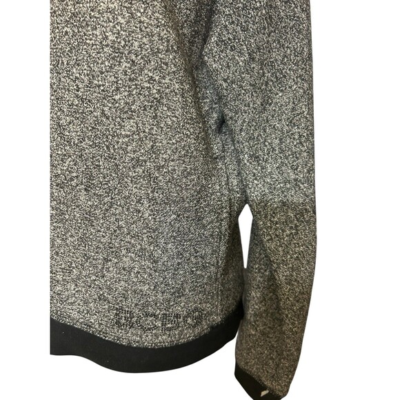 BCBG MaxAzria Womens L Gray  Hooded Sweatshirt Funnel Neck Sweater Rhinestone - Picture 6 of 9